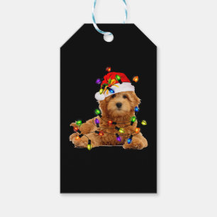 Goldendoodle Christmas Santa Gift Tags