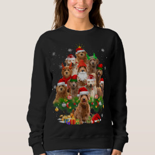 Goldendoodle Christmas Tree Lights Funny Dog Xmas Sweatshirt