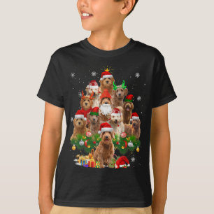 Goldendoodle Christmas Tree Lights Funny Dog Xmas T-Shirt