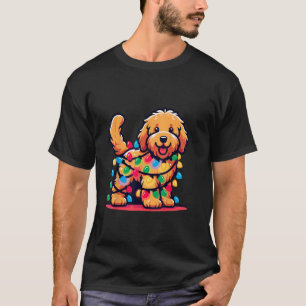 Goldendoodle Christmas Tree Xmas Lights Golden Doo T-Shirt