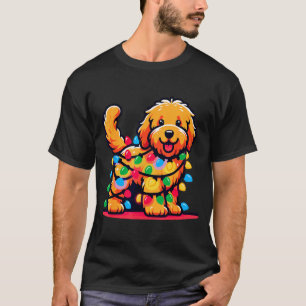 Goldendoodle Christmas Tree Xmas Lights Golden Doo T-Shirt