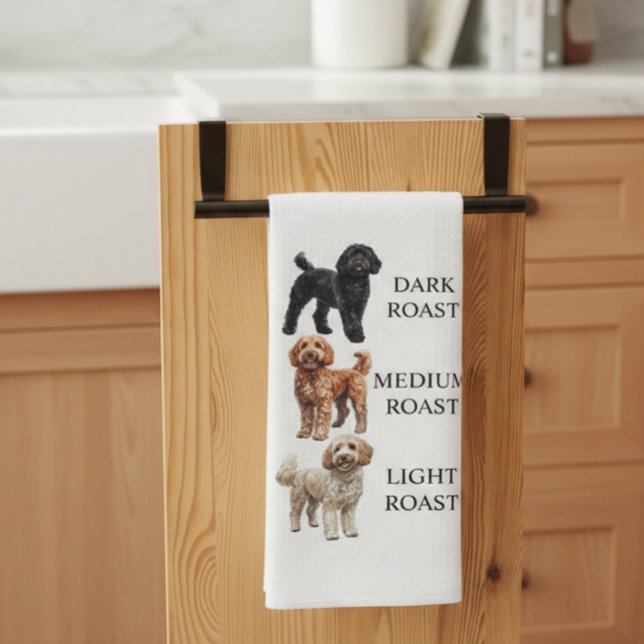 Goldendoodle Coffee Light Dark Medium Roast  Tea Towel (Creator Uploaded)