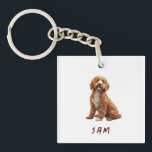 Goldendoodle Custom Pet  Key Ring<br><div class="desc">Custom Pet Keychain. This is a Goldendoodle. Text me the colour of your goldendoodle and I will make a specific plate for that colour. I will send you a link for that colour or send me the breed of dog. The changes need to be made before the keychain is ordered....</div>