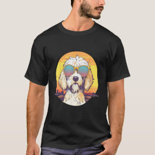 Goldendoodle Cute Colorful Golden Doodle Sunglasse T-Shirt