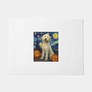 Goldendoodle Cute Dog Halloween Jack O Lantern Pum Doormat