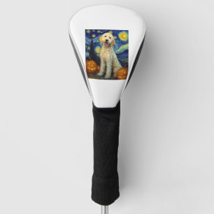 Goldendoodle Cute Dog Halloween Jack O Lantern Pum Golf Head Cover