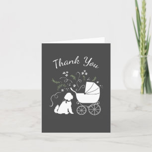 Goldendoodle Dog Baby Shower Genderless Thank You Card