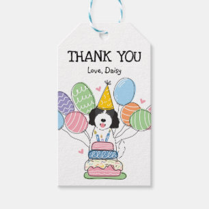 Goldendoodle Dog Birthday Party Favour Tags