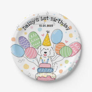 Goldendoodle Dog Birthday Party Paper Plates