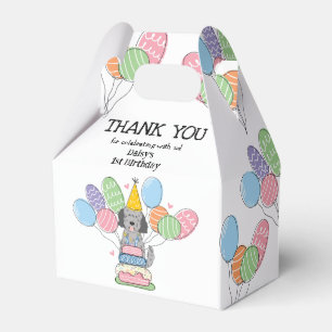 Goldendoodle Dog Birthday Thank You Favour Box