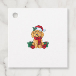 Goldendoodle Dog Christmas Celebration Santa Dog X Favour Tags
