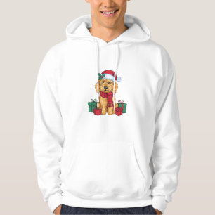 Goldendoodle Dog Christmas Celebration Santa Dog X Hoodie