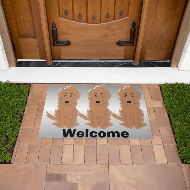 Goldendoodle Dog Design Doormat (Outdoor)