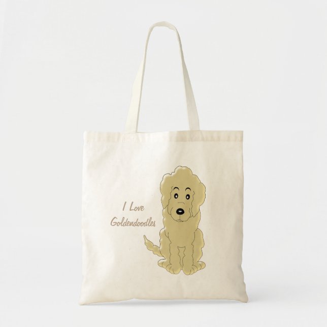 Goldendoodle Dog Design Tote Bag (Front)