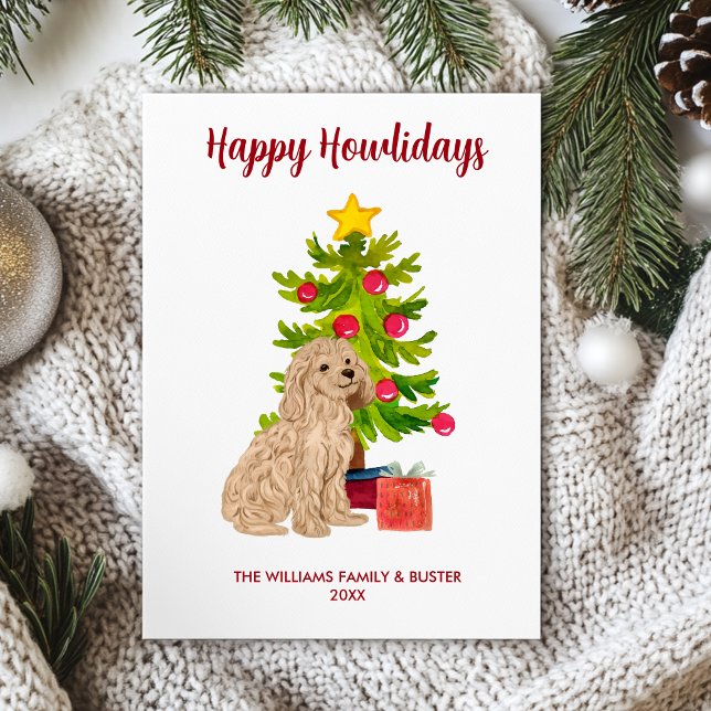 Goldendoodle Dog Family Christmas Holiday Card (Creator Uploaded)