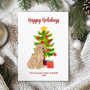 Goldendoodle Dog Family Christmas Holiday Card