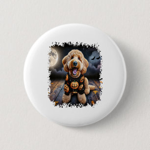 Goldendoodle Dog Halloween 6 Cm Round Badge