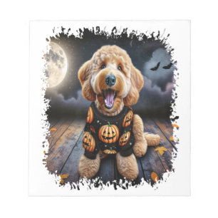 Goldendoodle Dog Halloween Notepad