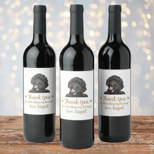 Goldendoodle Dog I Do Too Wedding Wine Label