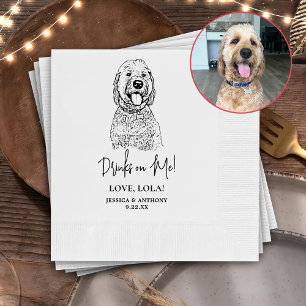 Goldendoodle Dog Personalised Drinks on Me Napkin