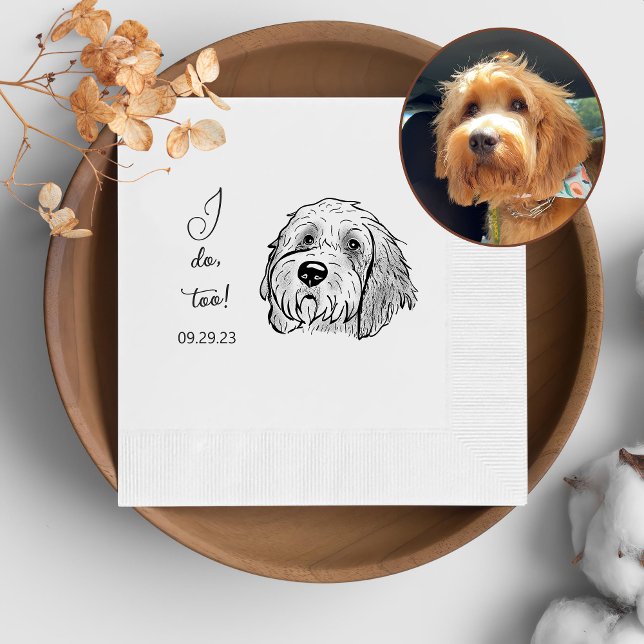 Goldendoodle Dog Personalised I Do Too Napkin (Creator Uploaded)