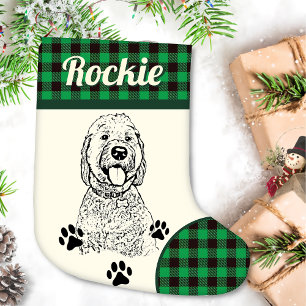 Goldendoodle Dog Personalised Small Christmas Stocking