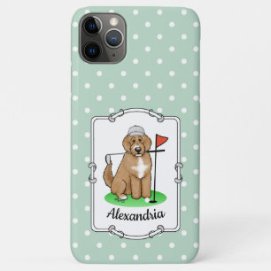 Goldendoodle Dog Playing Golf (red whmk2) Cute Fun Case-Mate iPhone Case