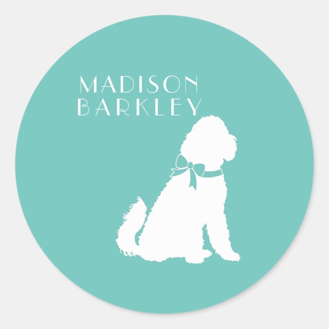 Goldendoodle Dog Puppy Labradoodle Classic Round Sticker (Front)