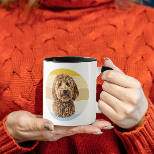 Goldendoodle Dog Retro Sunset Mug