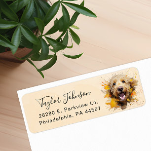 Goldendoodle Dog Return Address Label