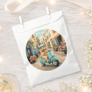 Goldendoodle Dog Riding Scooter European Streets Favour Bags