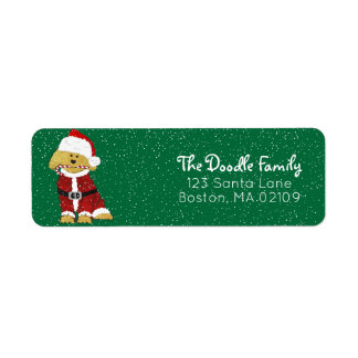 Goldendoodle Dog Santa Paws