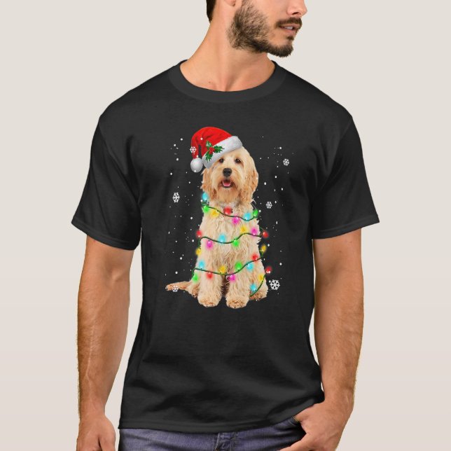 Goldendoodle Dog Tree Christmas Sweater Xmas Pet D (Front)
