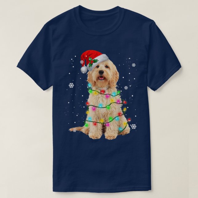 Goldendoodle Dog Tree Christmas Sweater Xmas Pet D (Design Front)