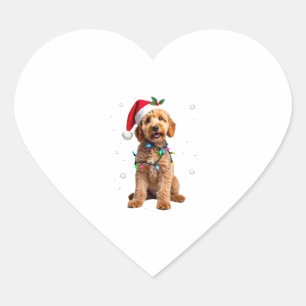 Goldendoodle Dog Tree Christmas Sweater Xmas Pet D Heart Sticker