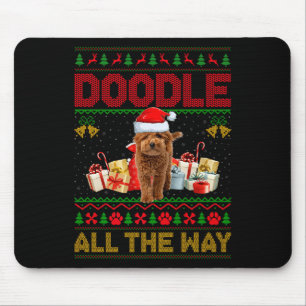 Goldendoodle Dog Ugly Christmas Sweaters Pet Dog L Mouse Pad