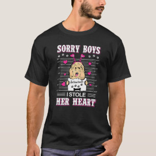 Goldendoodle Dog Valentines Day I Stole Her Heart T-Shirt