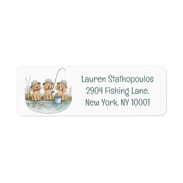 Goldendoodle Dogs Fishing (Front)
