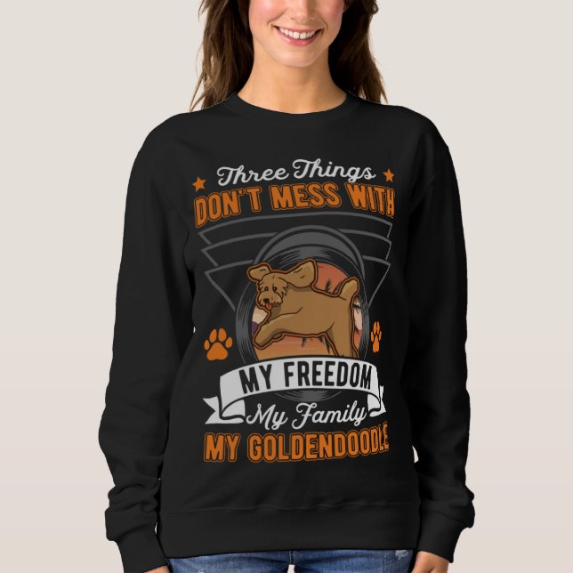 Goldendoodle Freedom Family Goldendoodle Sweatshirt (Front)