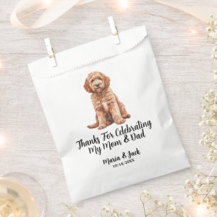 Goldendoodle Full Colour Pet Wedding Favour Bags