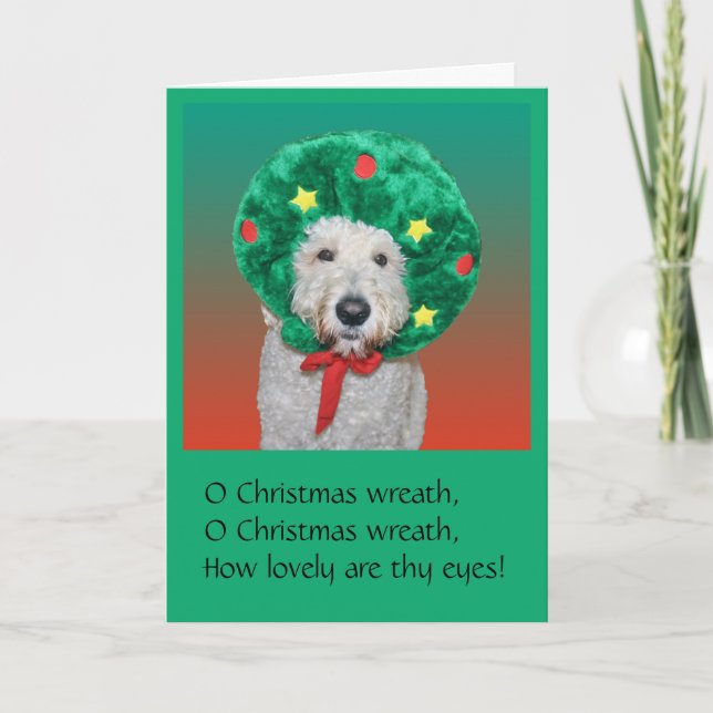 Goldendoodle funny Christmas card (Front)