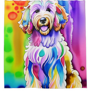 Goldendoodle "Good Doodle Dog" Shower Curtain
