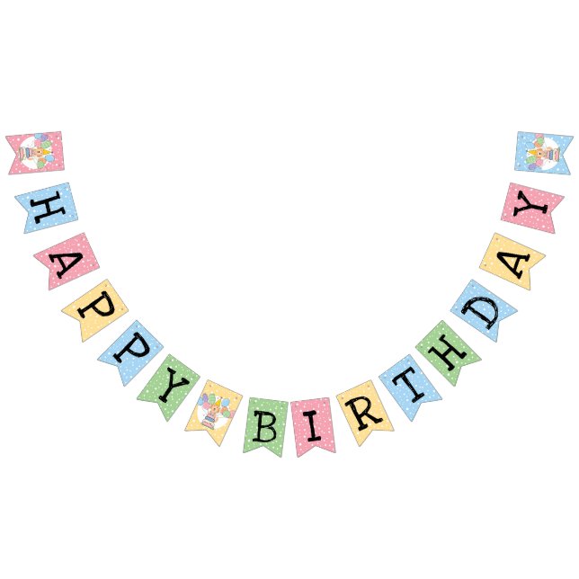 Goldendoodle Happy Birthday Party Bunting Flags (All)