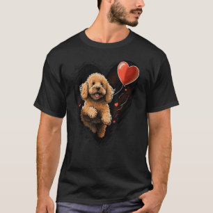 Goldendoodle Heart for Valentines Day on Golden Do T-Shirt