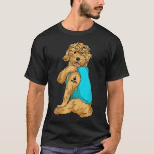 Goldendoodle I Love Mum Tattoo Apparel Dog Mum Gif T-Shirt