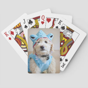 Goldendoodle In Shark Costume Playing Cards