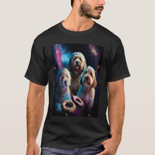 Goldendoodle In Space With Donuts Cute Doodle Boys T-Shirt