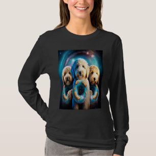 Goldendoodle In Space With Donuts Cute Doodle Boys T-Shirt