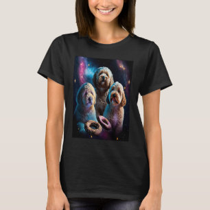 Goldendoodle In Space With Donuts Cute Doodle Boys T-Shirt