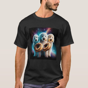 Goldendoodle In Space With Donuts Cute Doodle Boys T-Shirt